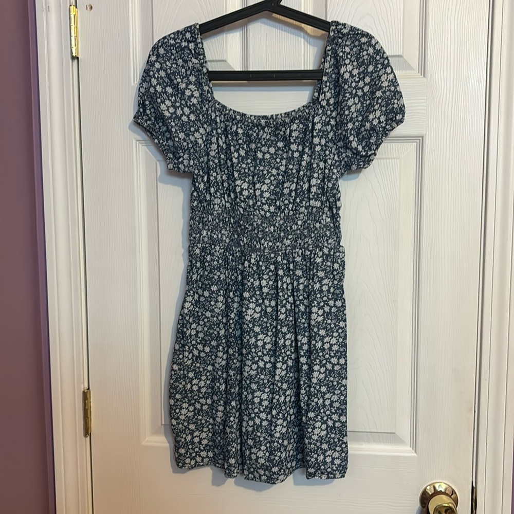 American Eagle Blue floral mini dress
